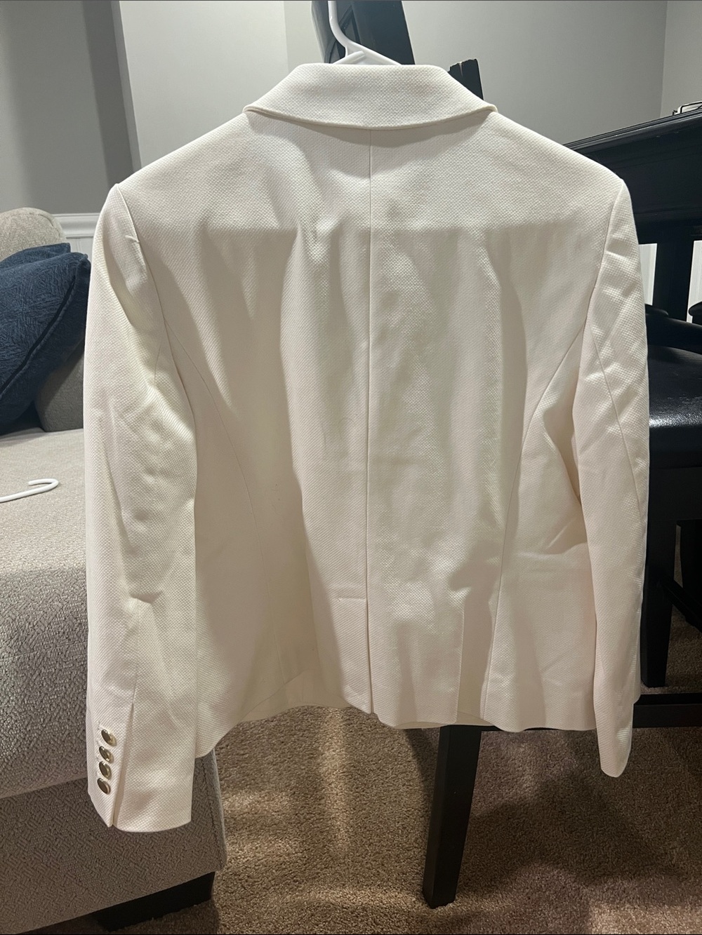 Ann Taylor Ivory Single-Button Tailored Blazer - Picture 4 of 4